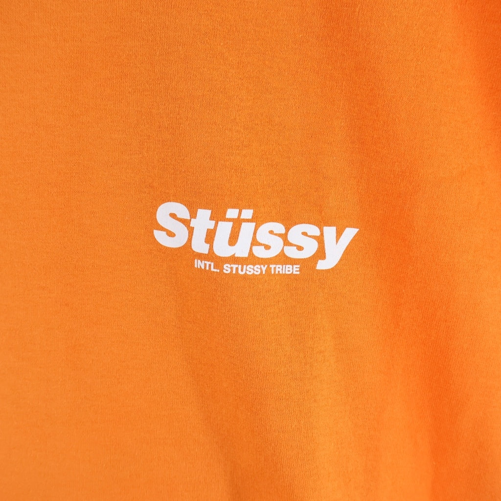STUSSY(ステューシー) RABBIT HOLE TEE ラビットホール グラフィックプリント 半袖カットソー Tシャツ オレンジ
