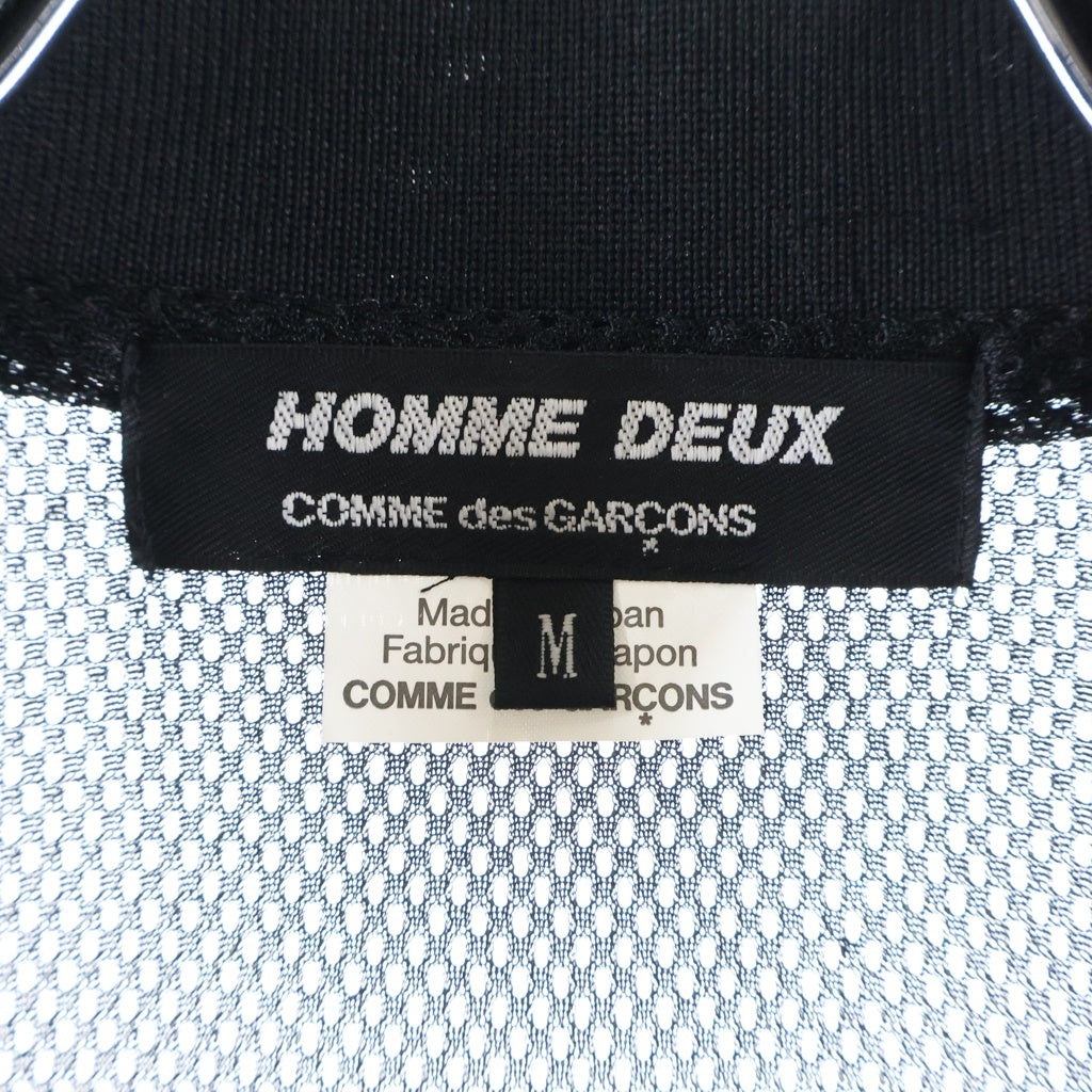 COMME des GARCONS HOMME DEUX(コムデギャルソン オムドゥ) メッシュ 半袖ポロシャツ DQ-T020 ブラック