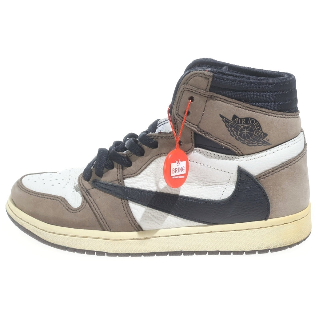 NIKE(ナイキ) ×TRAVIS SCOTT AIR JORDAN 1 RETRO HIGH OG TS SP CD4487-100 トラヴィススコット エアジョーダン レトロ ハイカットスニーカー ブラウン US8.5/26.5cm