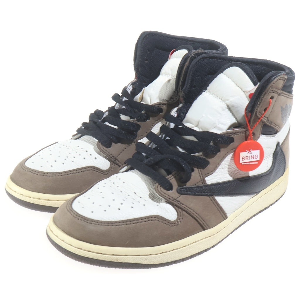 NIKE(ナイキ) ×TRAVIS SCOTT AIR JORDAN 1 RETRO HIGH OG TS SP CD4487-100 トラヴィススコット エアジョーダン レトロ ハイカットスニーカー ブラウン US8.5/26.5cm