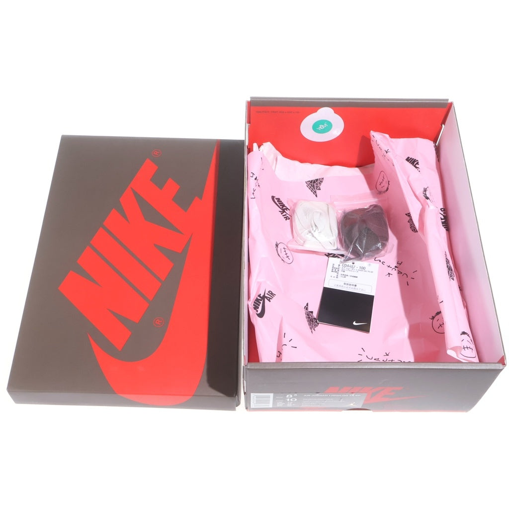 NIKE(ナイキ) ×TRAVIS SCOTT AIR JORDAN 1 RETRO HIGH OG TS SP CD4487-100 トラヴィススコット エアジョーダン レトロ ハイカットスニーカー ブラウン US8.5/26.5cm