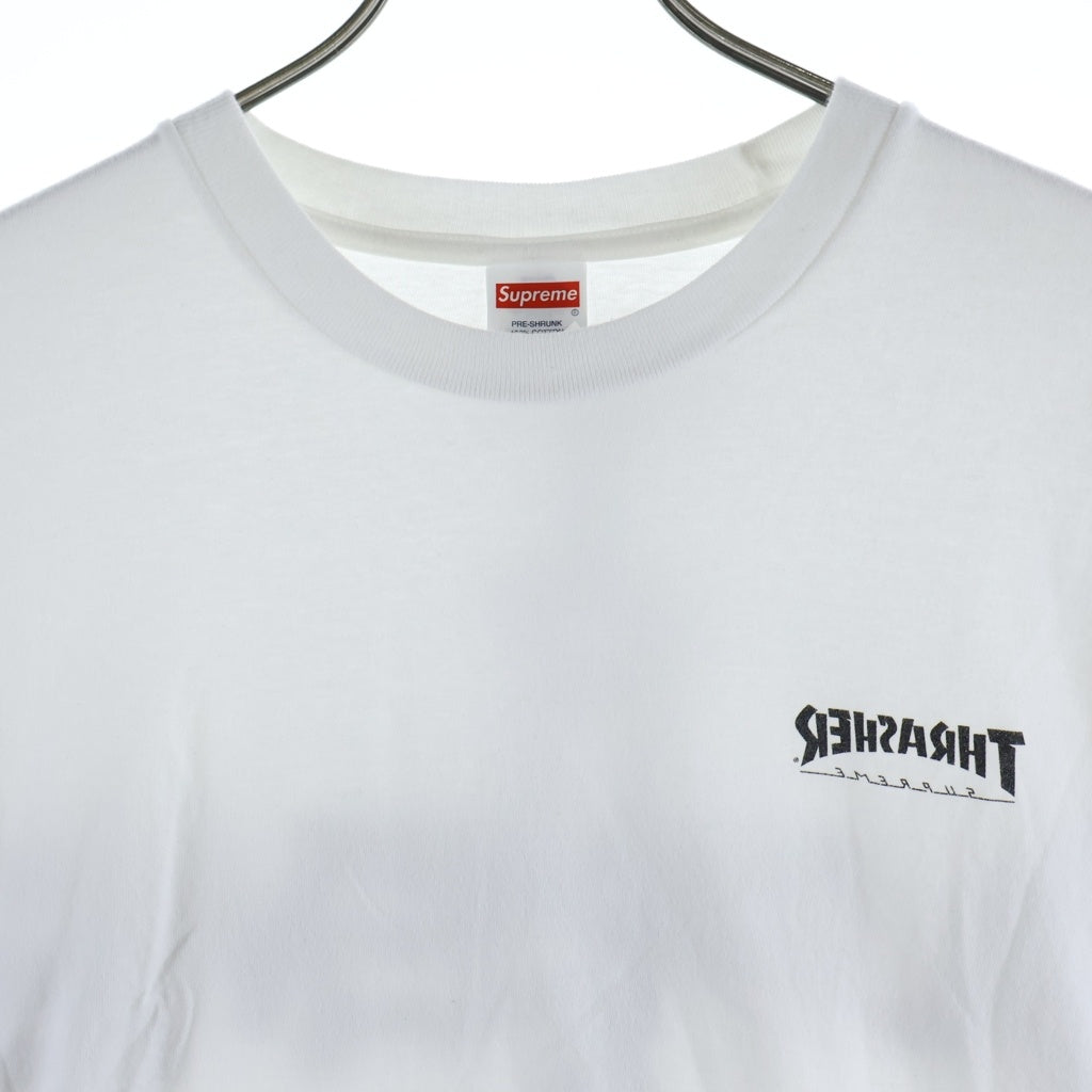 SUPREME(シュプリーム) 24AW × THRASHER Thrasher Cross Tee ×スラッシャー クロスプリント クルーネック 半袖Tシャツ カットソー ホワイト