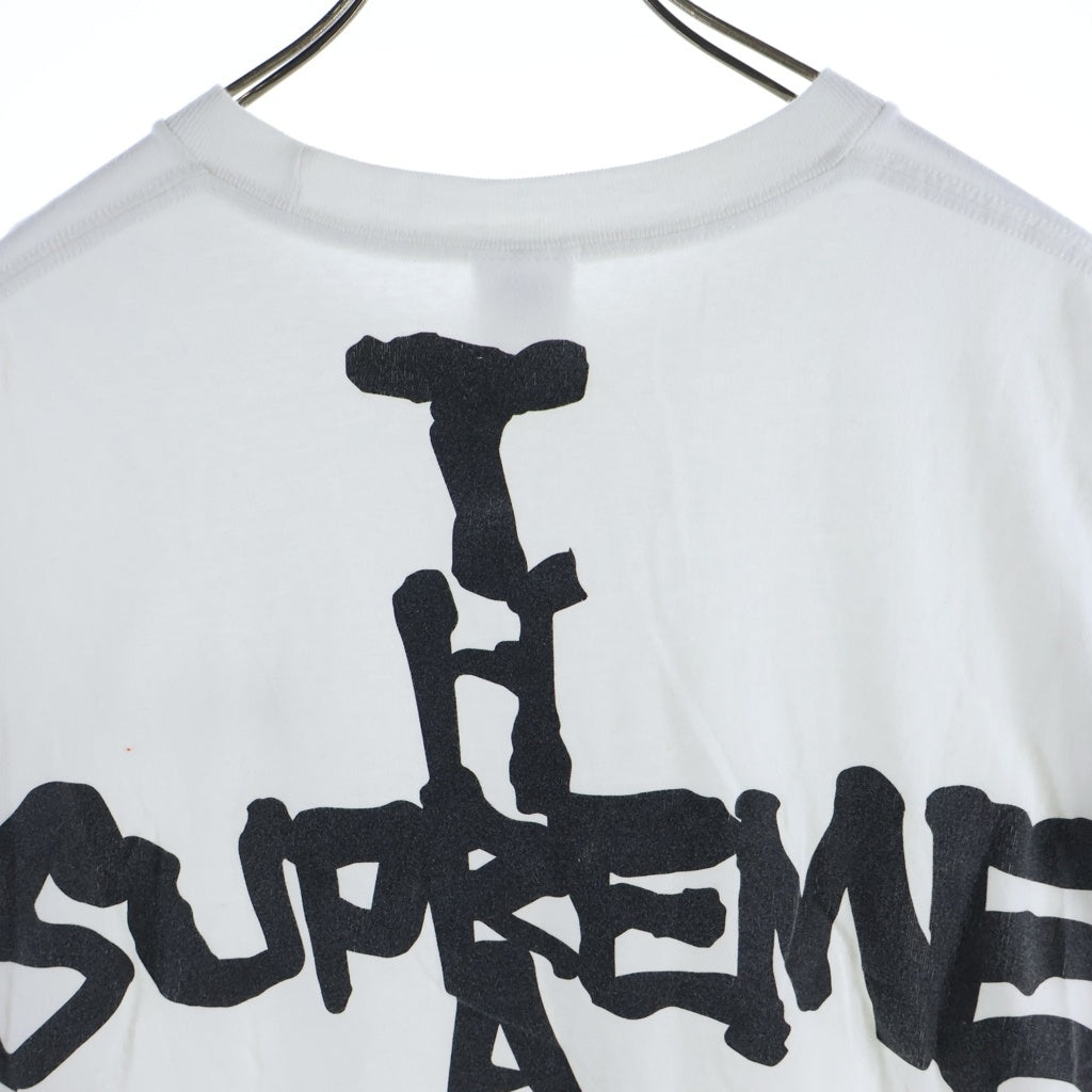 SUPREME(シュプリーム) 24AW × THRASHER Thrasher Cross Tee ×スラッシャー クロスプリント クルーネック 半袖Tシャツ カットソー ホワイト