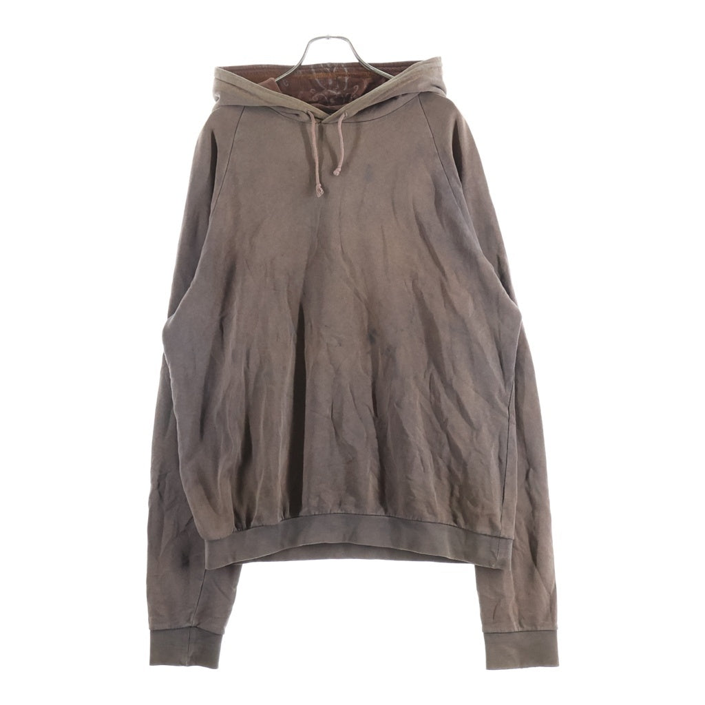 RAF SIMONS(ラフシモンズ) 04AW ARCHIVE WAVES期 アーカイブ ウエーブス期 ピグメントデザイン フーデッド スウェット プルオーバー パーカー ブラウン -