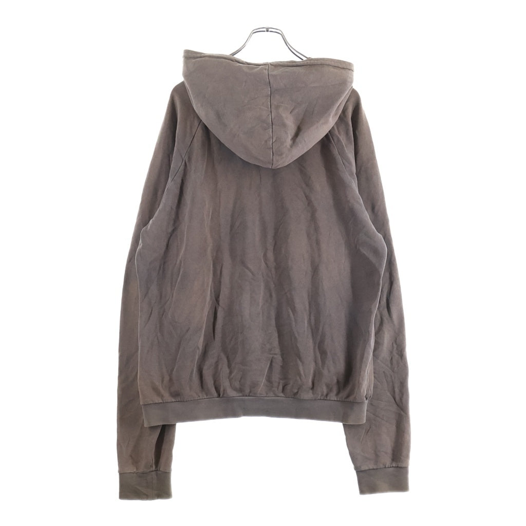 RAF SIMONS(ラフシモンズ) 04AW ARCHIVE WAVES期 アーカイブ ウエーブス期 ピグメントデザイン フーデッド スウェット プルオーバー パーカー ブラウン -