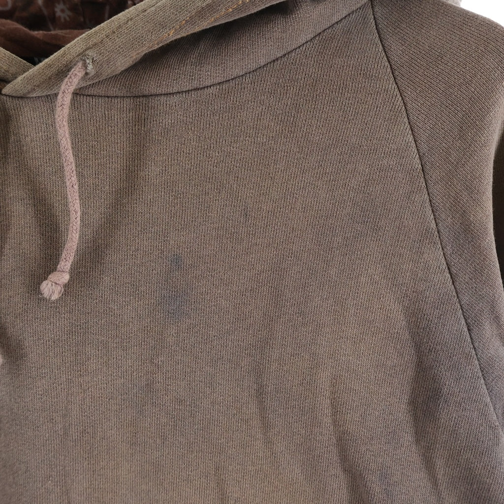 RAF SIMONS(ラフシモンズ) 04AW ARCHIVE WAVES期 アーカイブ ウエーブス期 ピグメントデザイン フーデッド スウェット プルオーバー パーカー ブラウン -