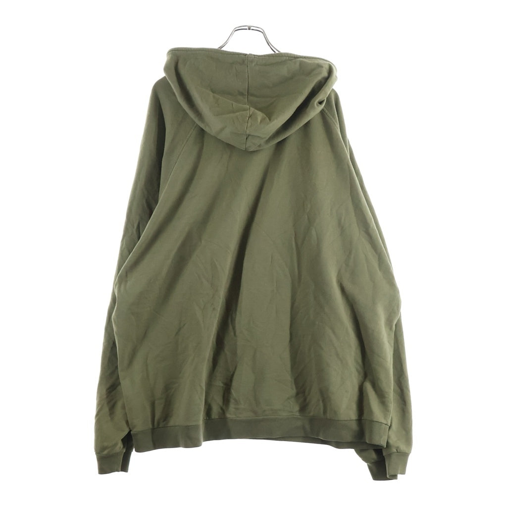 RAF SIMONS(ラフシモンズ) 21AW OVERSIZED HOODED SWEATER ANTWARP PRINT オーバーサイズド アントワーププリント プルオーバー スウェット パーカー カーキ A02 125 19004 0023