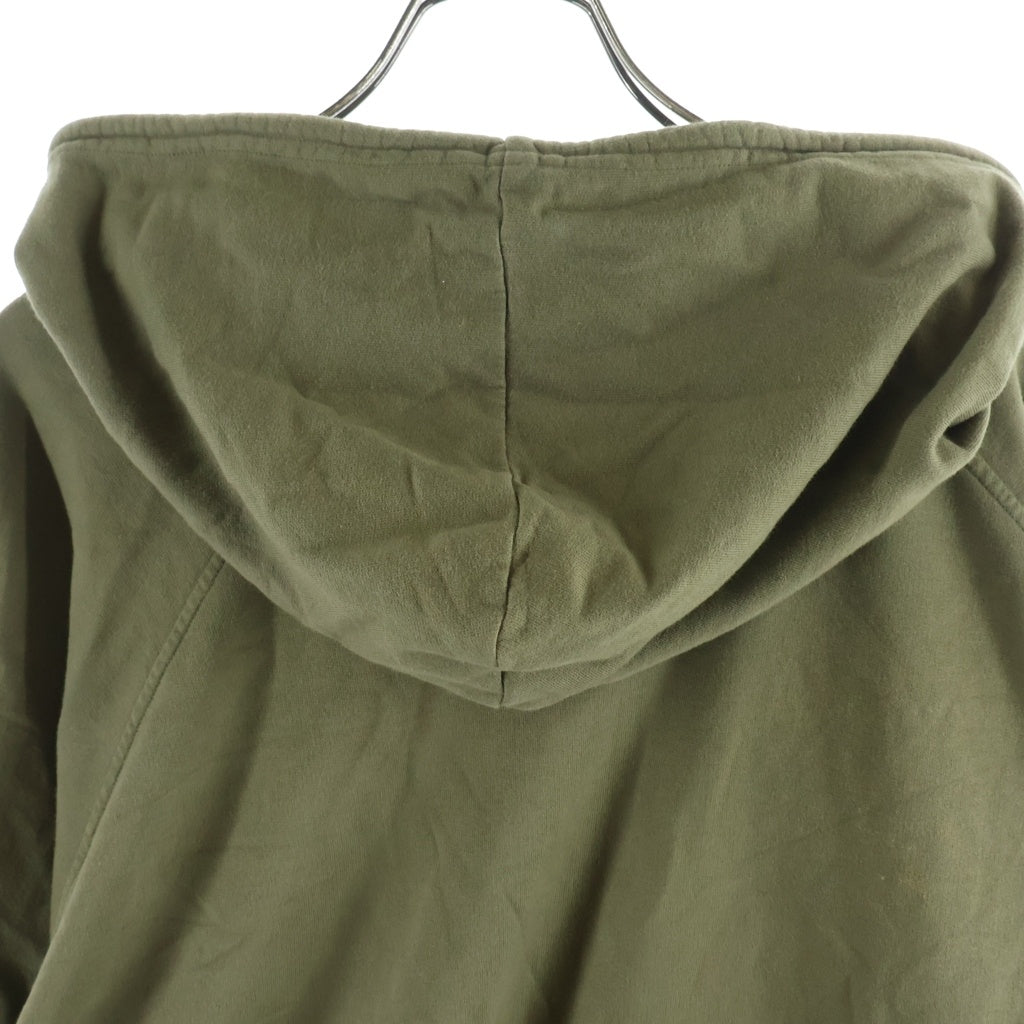 RAF SIMONS(ラフシモンズ) 21AW OVERSIZED HOODED SWEATER ANTWARP PRINT オーバーサイズド アントワーププリント プルオーバー スウェット パーカー カーキ A02 125 19004 0023