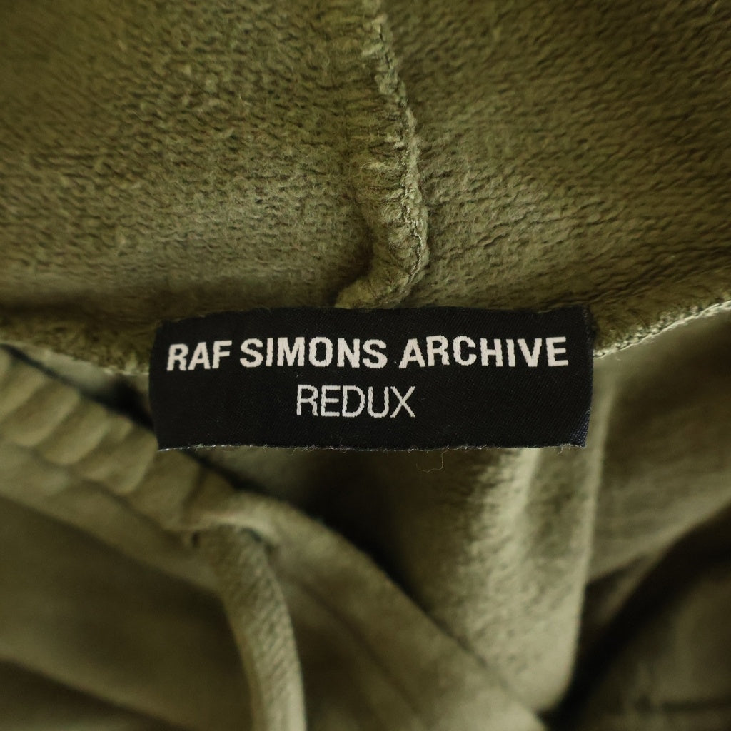 RAF SIMONS(ラフシモンズ) 21AW OVERSIZED HOODED SWEATER ANTWARP PRINT オーバーサイズド アントワーププリント プルオーバー スウェット パーカー カーキ A02 125 19004 0023