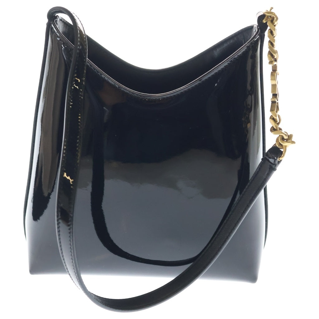 SAINT LAURENT PARIS(サンローランパリ) Rendez-vous Mini Hobo Bag ランデブー カサンドラ パテントレザー ホーボーバッグ ブラック 773626 レディース