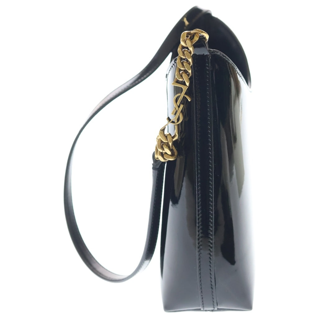 SAINT LAURENT PARIS(サンローランパリ) Rendez-vous Mini Hobo Bag ランデブー カサンドラ パテントレザー ホーボーバッグ ブラック 773626 レディース