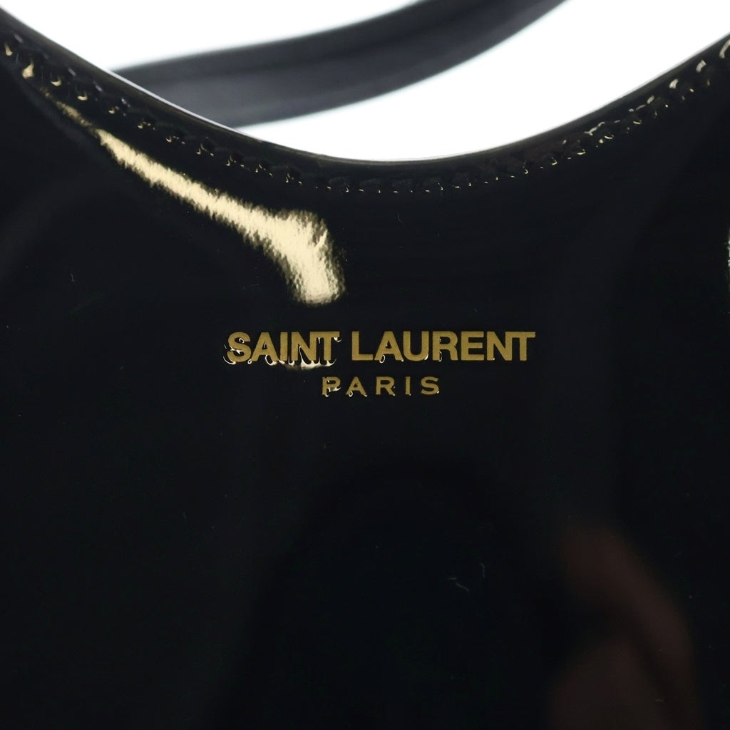 SAINT LAURENT PARIS(サンローランパリ) Rendez-vous Mini Hobo Bag ランデブー カサンドラ パテントレザー ホーボーバッグ ブラック 773626 レディース