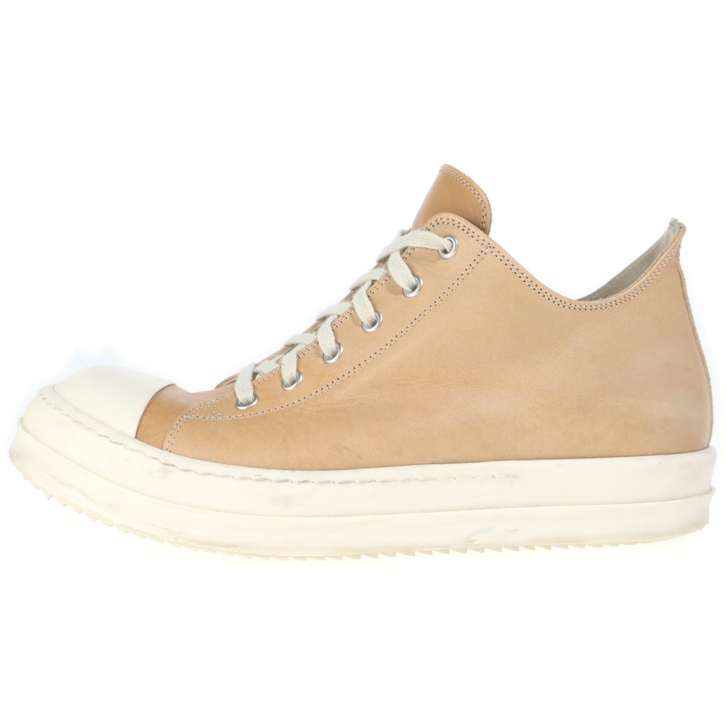Rick Owens(リックオウエンス) ラモーンズ ローカットレザースニーカー ベージュ