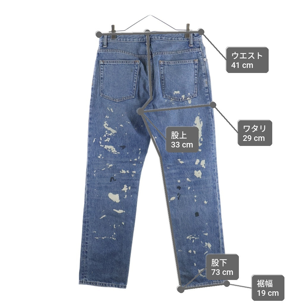 HELMUT LANG(ヘルムートラング) PAINTER JEAN CLASSIC CUT 復刻 ペイント加工 クラシックカットデニムパンツ インディゴブルー