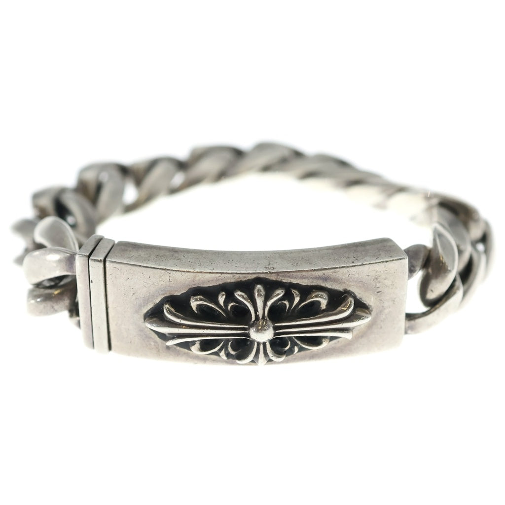 CHROME HEARTS(クロムハーツ) ID FLORAL CRS フローラルクロスIDクラシックリンク ブレスレット 13LINK シルバー BCA164 -