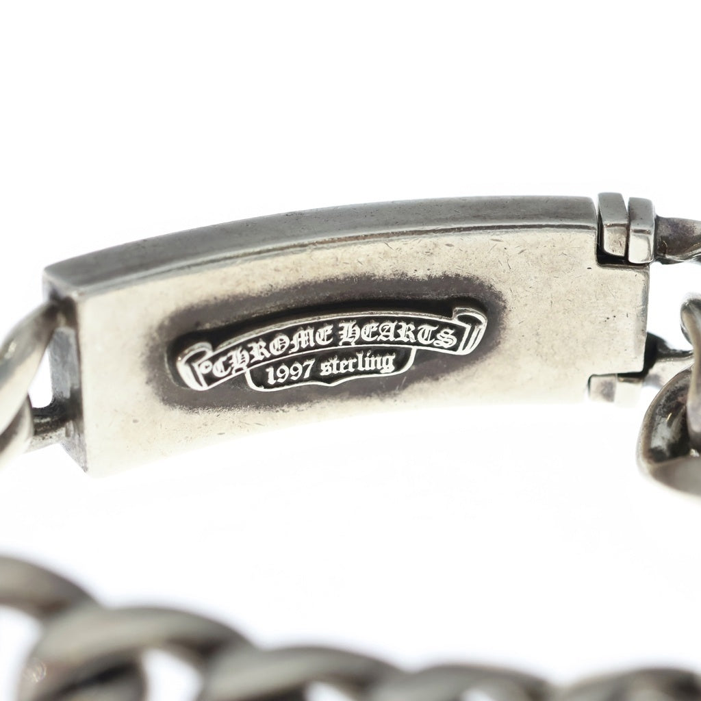 CHROME HEARTS(クロムハーツ) ID FLORAL CRS フローラルクロスIDクラシックリンク ブレスレット 13LINK シルバー BCA164 -