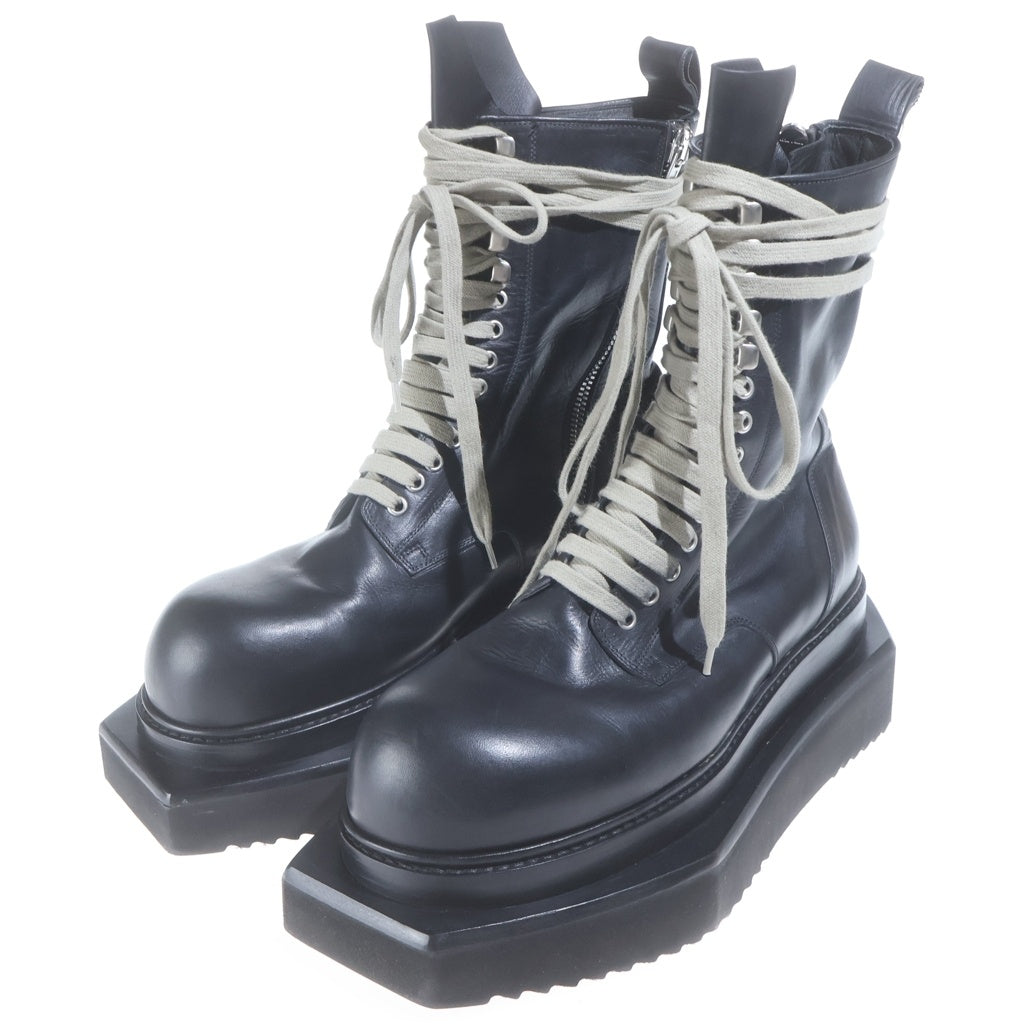 Rick Owens(リックオウエンス) 24SS LACE UP TURBO CYCLOPS レースアップ ターボ サイクロプス レザーハイカットスニーカー ブラック RU01D3875-LOO