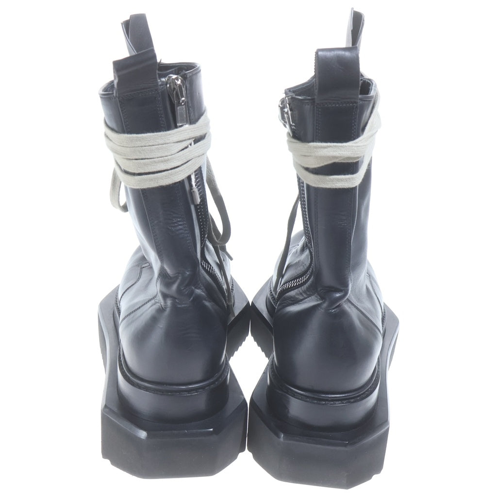 Rick Owens(リックオウエンス) 24SS LACE UP TURBO CYCLOPS レースアップ ターボ サイクロプス レザーハイカットスニーカー ブラック RU01D3875-LOO
