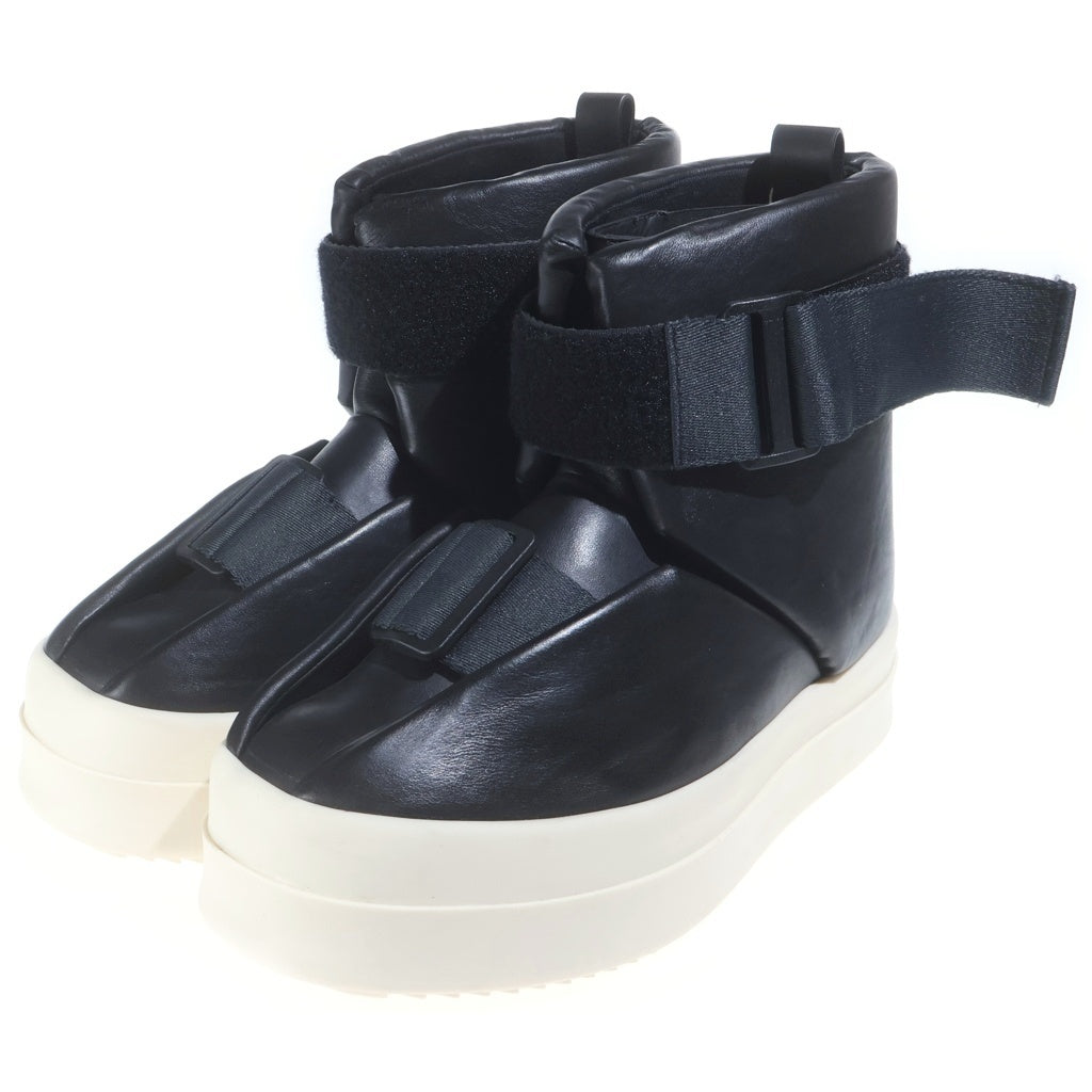 Rick Owens(リックオウエンス) 24SS SPLINT SNEAKS スプリント メガバンパー レザー ハイカットスニーカー ブラック RU01D3870-LCO