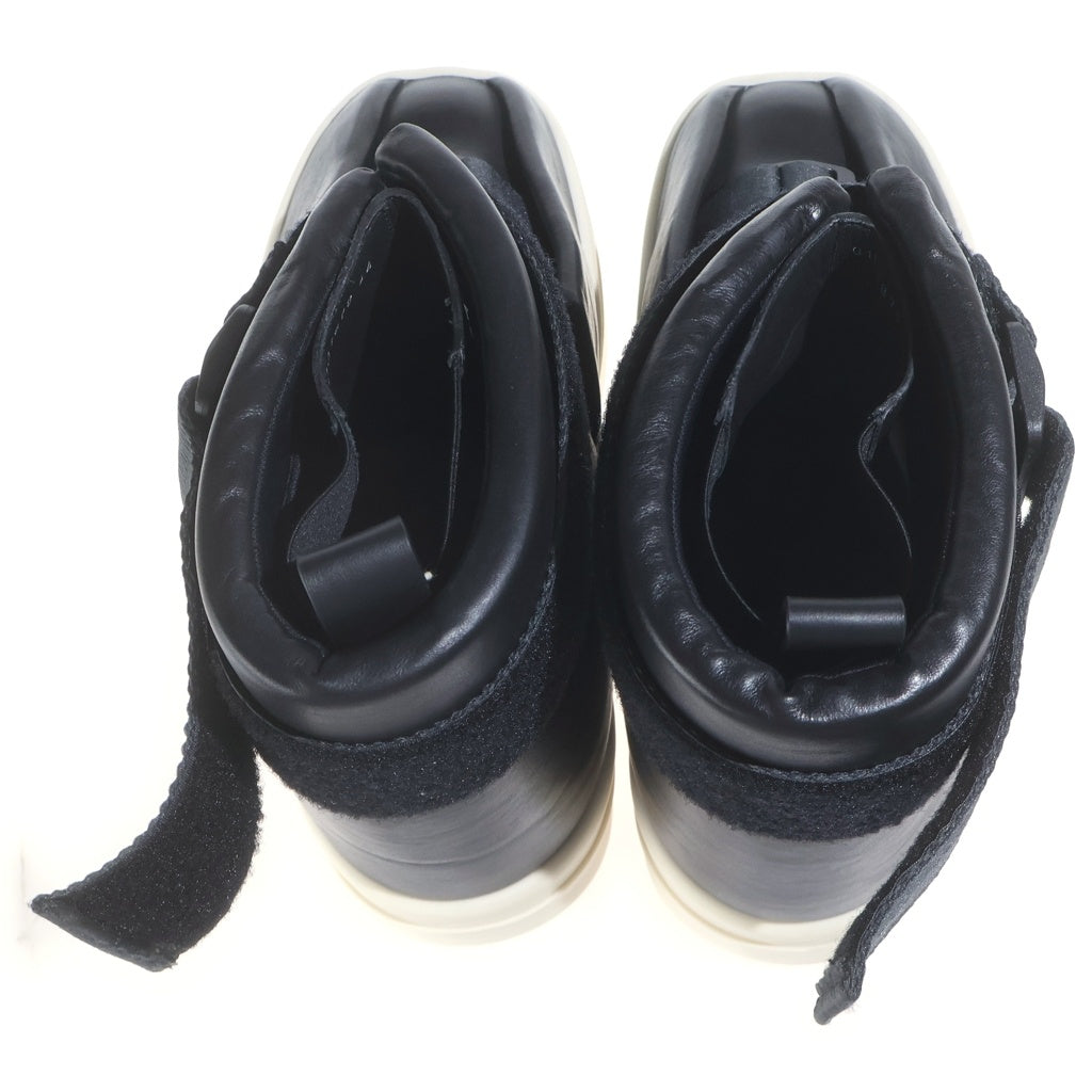 Rick Owens(リックオウエンス) 24SS SPLINT SNEAKS スプリント メガバンパー レザー ハイカットスニーカー ブラック RU01D3870-LCO