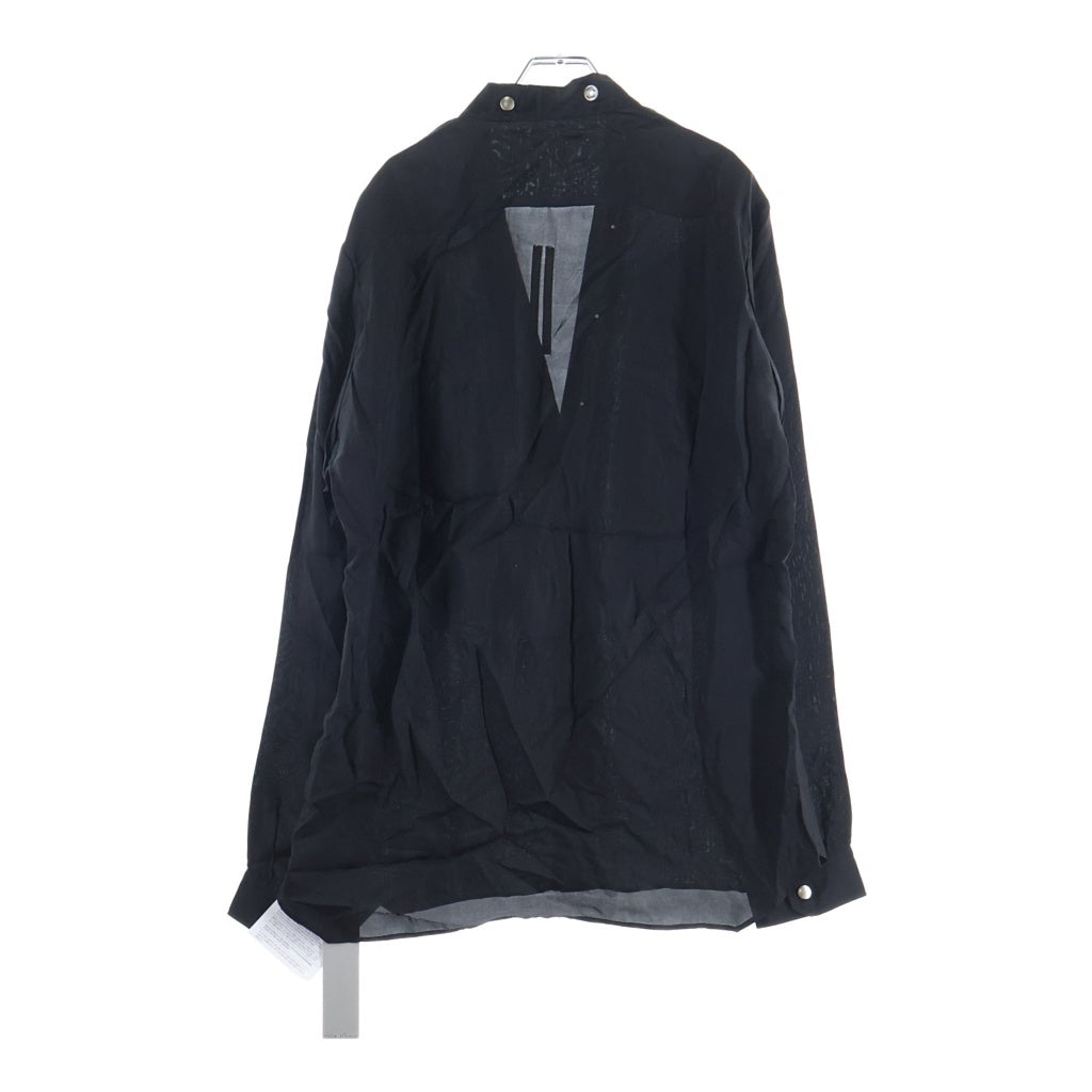 Rick Owens(リックオウエンス) 24SS LARRY FOGPOCKET SHIRT ラリーシャツ 長袖シャツ ブラック RU01D3287-J