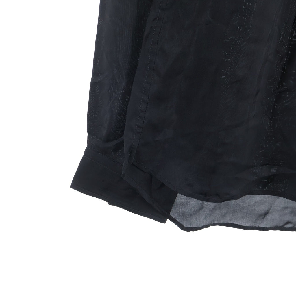 Rick Owens(リックオウエンス) 24SS LARRY FOGPOCKET SHIRT ラリーシャツ 長袖シャツ ブラック RU01D3287-J