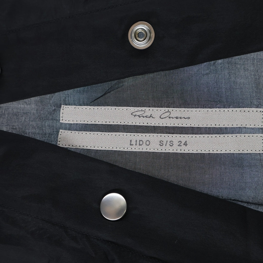 Rick Owens(リックオウエンス) 24SS LARRY FOGPOCKET SHIRT ラリーシャツ 長袖シャツ ブラック RU01D3287-J