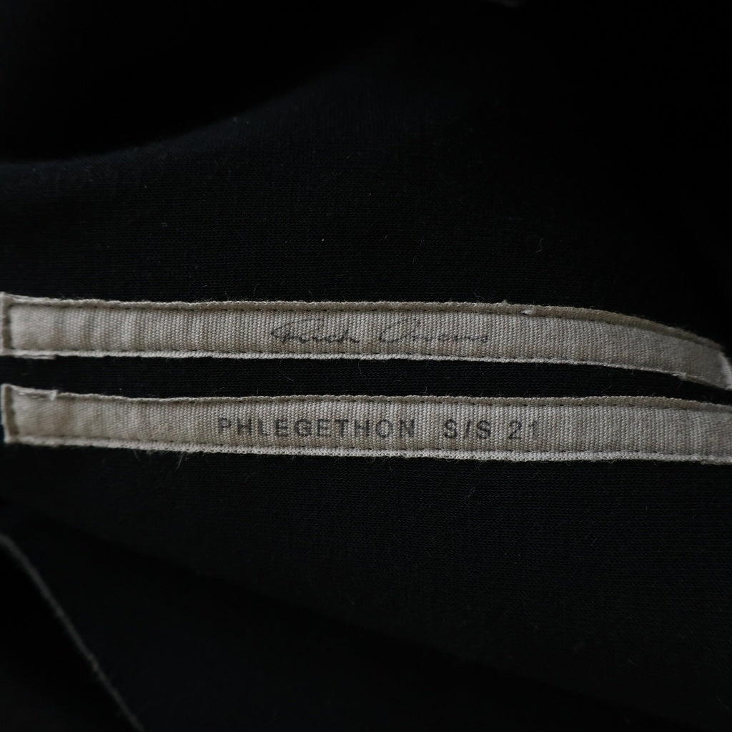 Rick Owens(リックオウエンス) 21SS GIRDERED TOP アシンメトリー クルーネックトップス ブラック レディース RO21S3255-ZL