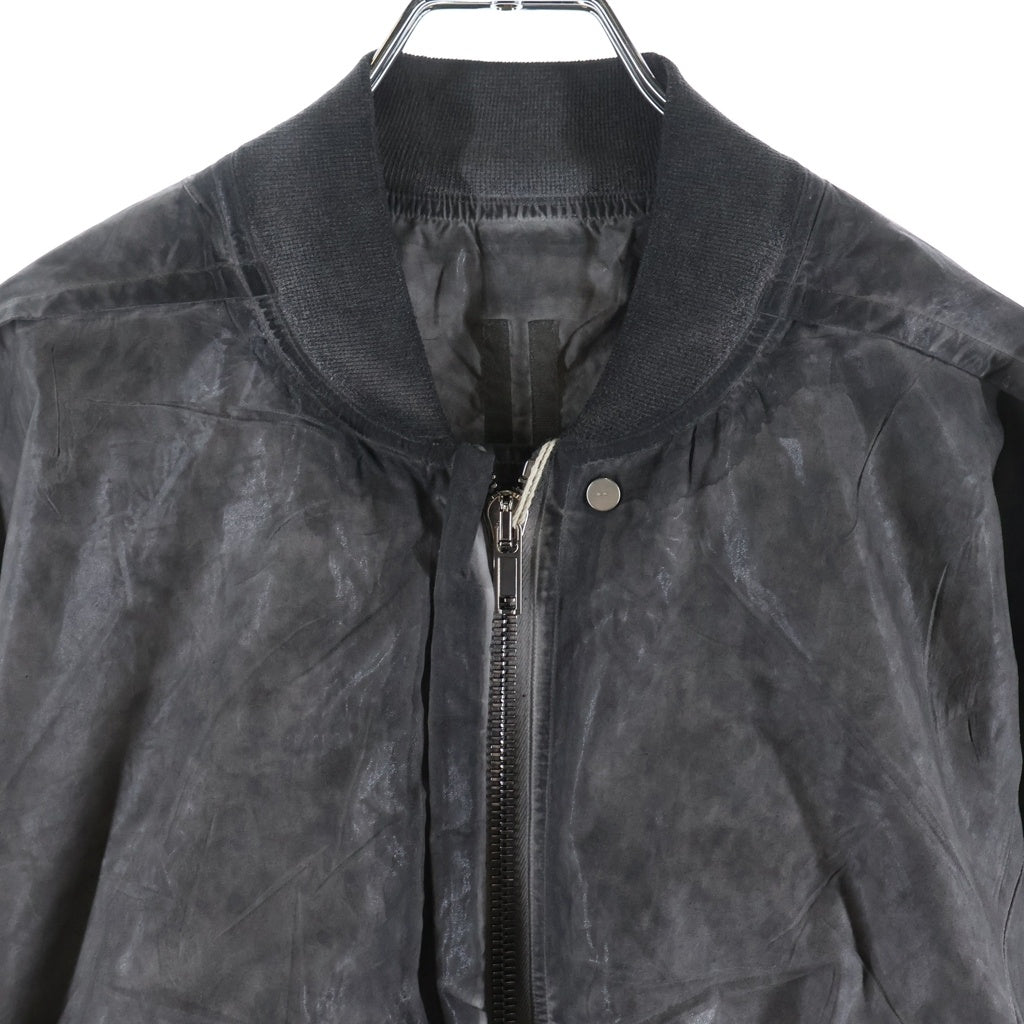 DRKSHDW(ダークシャドウ) 25SS FLIGHT JKT CROPPED コーティング加工 クロップド フライトジャケット グレー DS01E3719-PF