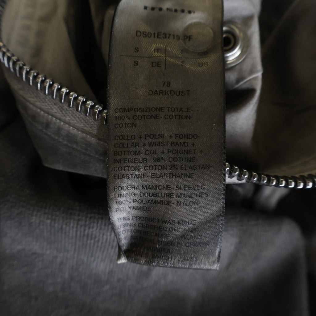 DRKSHDW(ダークシャドウ) 25SS FLIGHT JKT CROPPED コーティング加工 クロップド フライトジャケット グレー DS01E3719-PF