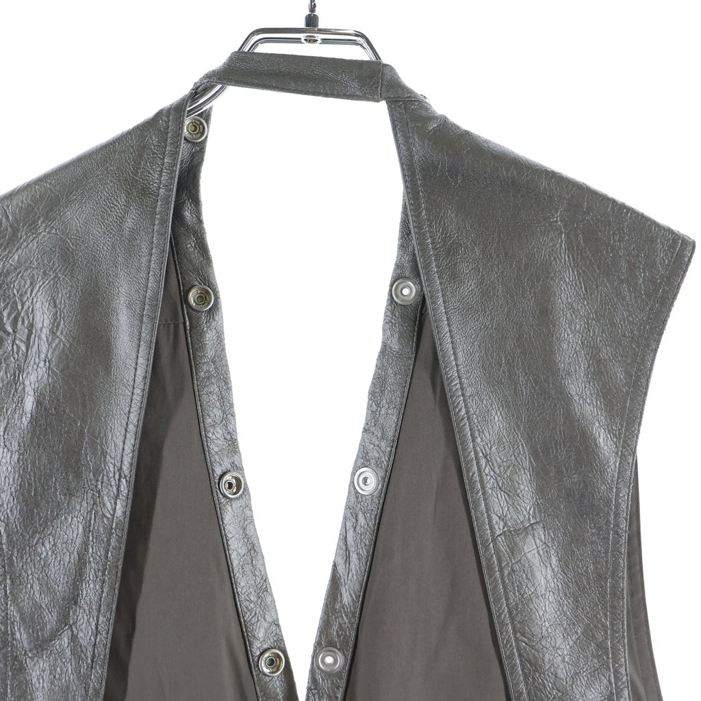 Rick Owens(リックオウエンス) 25SS CARGO VEST レザーカーゴベスト グレー RU01E5767-LBAM