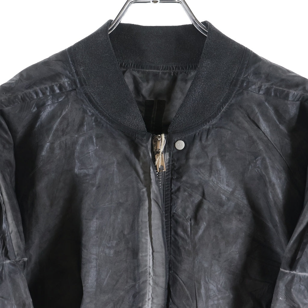 DRKSHDW(ダークシャドウ) 25SS FLIGHT JKT CROPPED コーティング加工 クロップド フライトジャケット グレー DS01E3719-PF