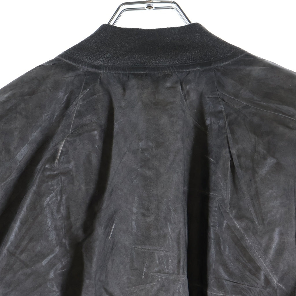 DRKSHDW(ダークシャドウ) 25SS FLIGHT JKT CROPPED コーティング加工 クロップド フライトジャケット グレー DS01E3719-PF
