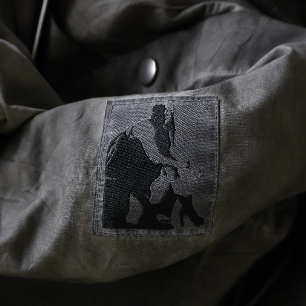 DRKSHDW(ダークシャドウ) 25SS FLIGHT JKT CROPPED コーティング加工 クロップド フライトジャケット グレー DS01E3719-PF