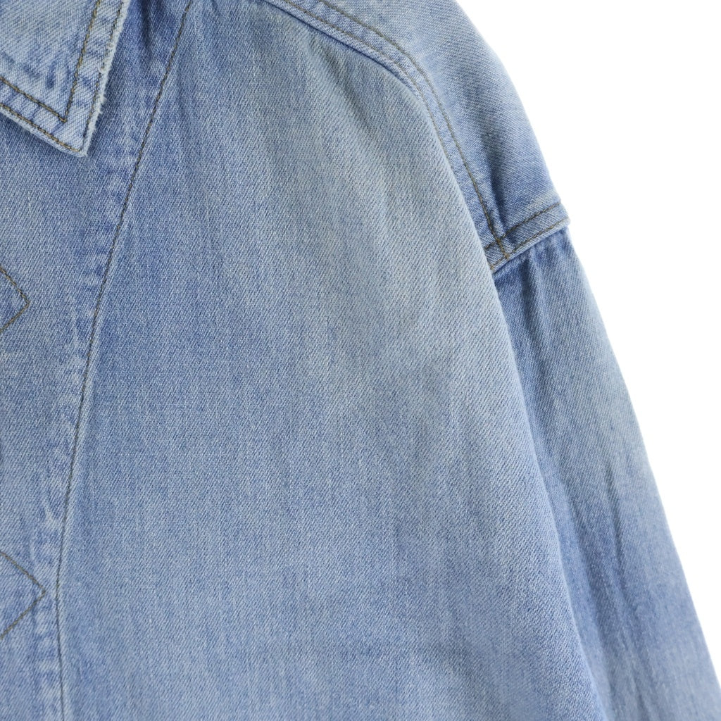MAATEE&SONS(マーティーアンドサンズ) 25AW DENIM SHIRTS COVERALL 長袖デニムシャツ カバーオール インディゴ MT5303-0913