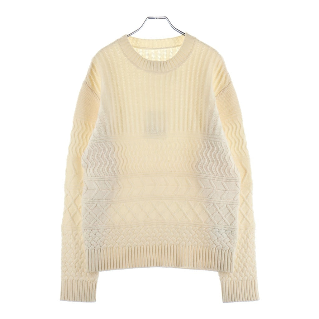 Maison Margiela(メゾンマルジェラ) 13AW Fisherman Knit Sweater フィッシャーマン クルーネックニットセーター アイボリー S30HA0654