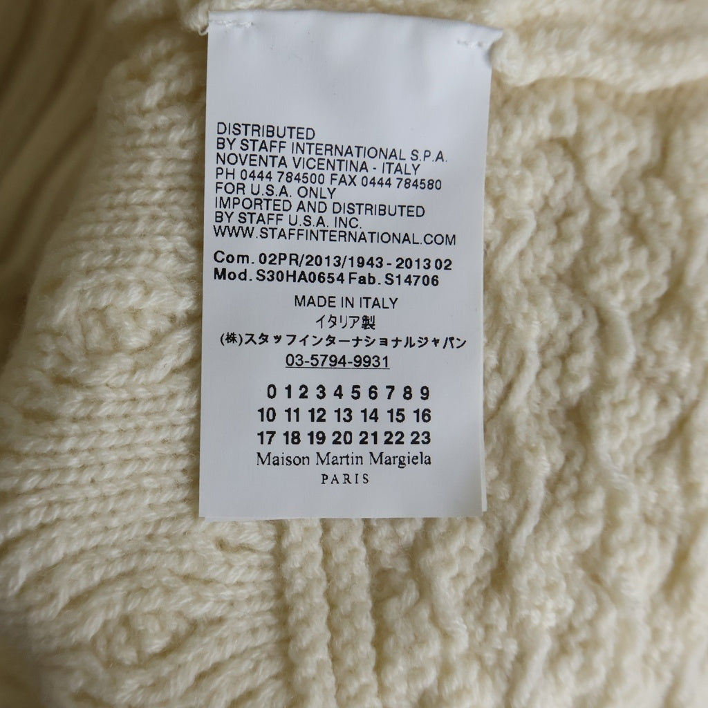 Maison Margiela(メゾンマルジェラ) 13AW Fisherman Knit Sweater フィッシャーマン クルーネックニットセーター アイボリー S30HA0654