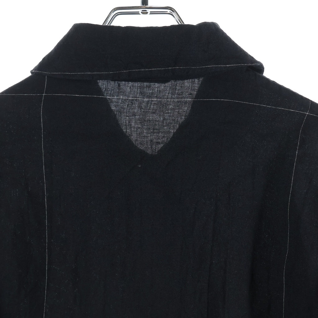 KAPTAIN SUNSHINE(キャプテンサンシャイン) 25SS Work Shirt Jacket リネン ワークシャツジャケット 長袖シャツ ブラック KS25SJK18