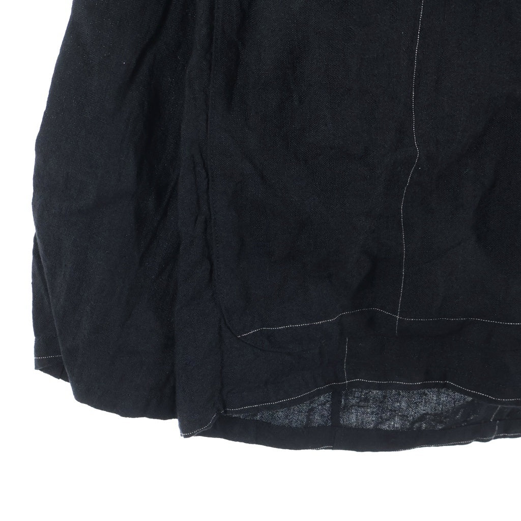 KAPTAIN SUNSHINE(キャプテンサンシャイン) 25SS Work Shirt Jacket リネン ワークシャツジャケット 長袖シャツ ブラック KS25SJK18