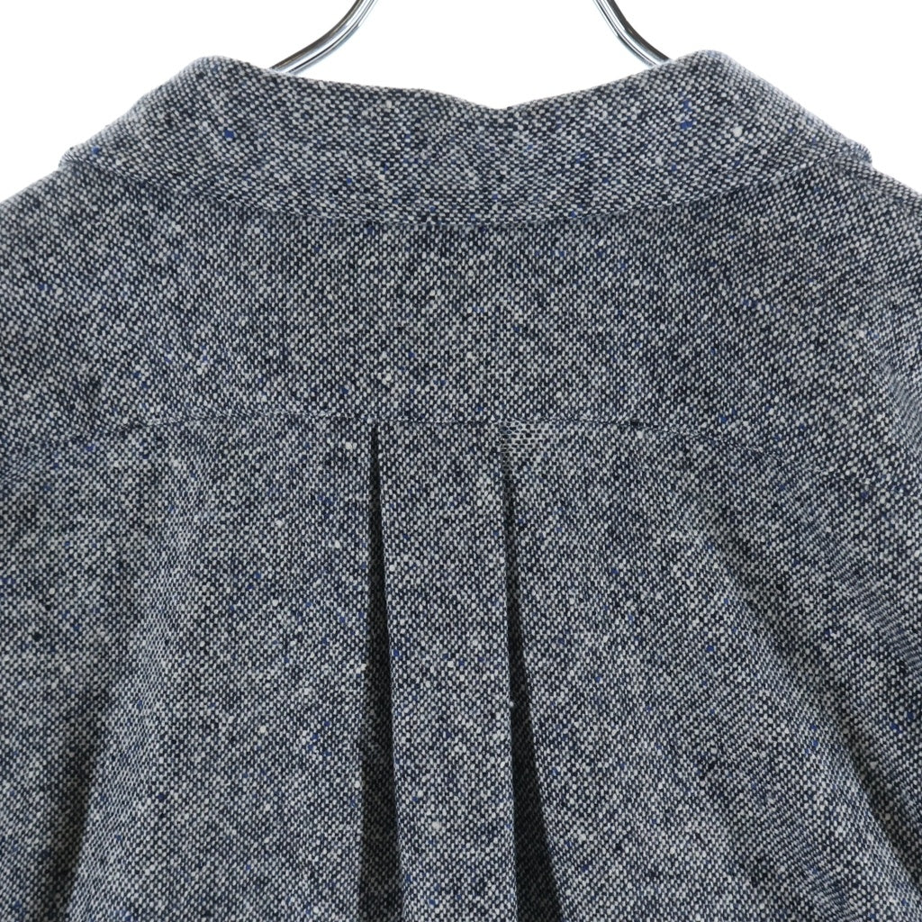 MARKAWARE(マーカウェア) CASHMERE DONEGAL TWEED OPEN COLLAR SHIRT L/S カシミヤドネガルツィード オープンカラーシャツ 長袖シャツ グレー A23D-09SH01C