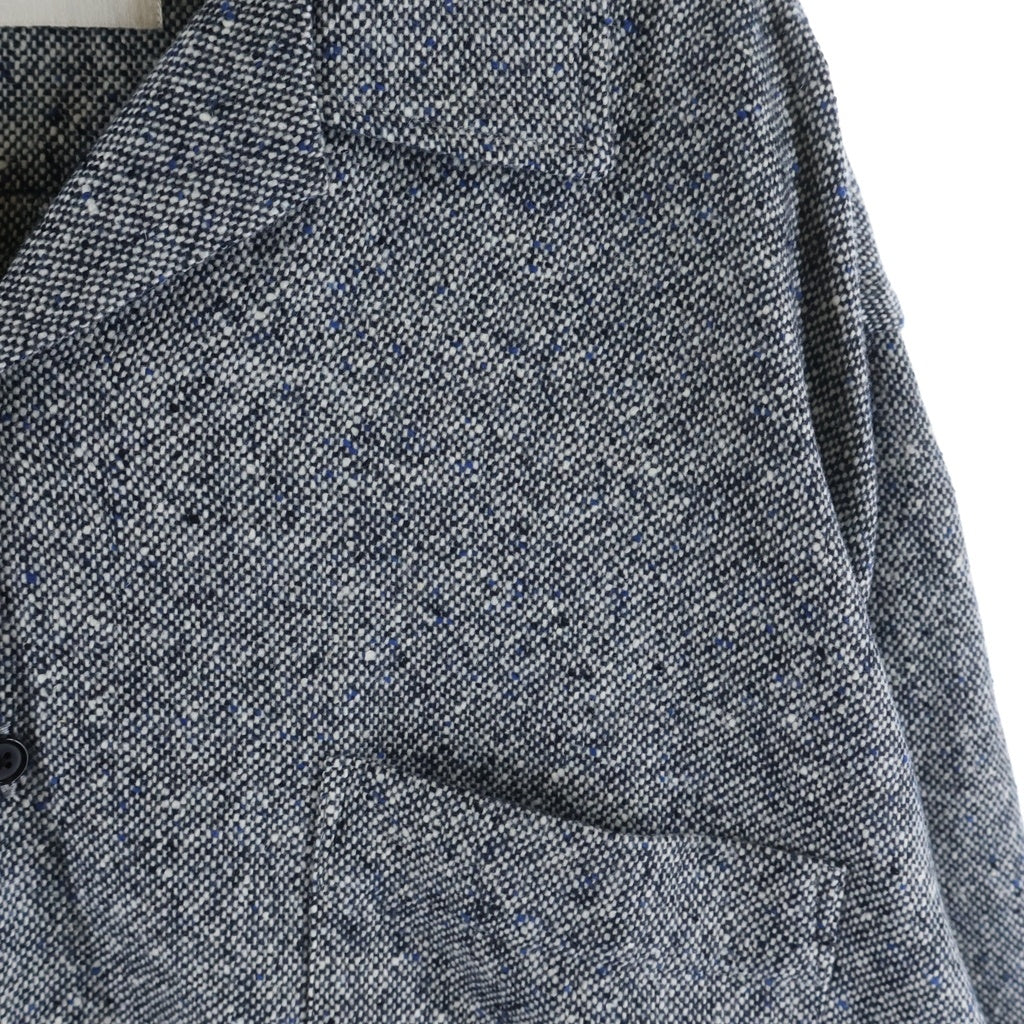MARKAWARE(マーカウェア) CASHMERE DONEGAL TWEED OPEN COLLAR SHIRT L/S カシミヤドネガルツィード オープンカラーシャツ 長袖シャツ グレー A23D-09SH01C