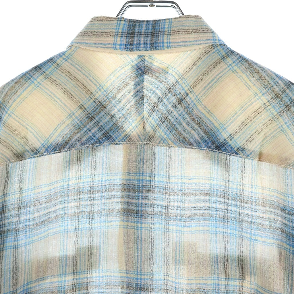 NICENESS(ナイスネス) 25AW Tommy ウール長袖チェックシャツ ベージュ HN-2702Y16