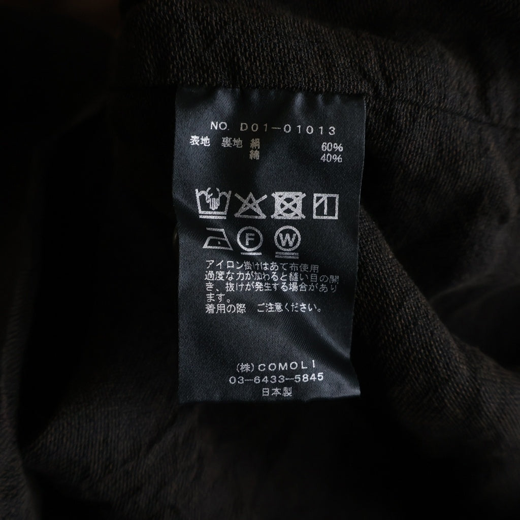COMOLI(コモリ) 26SS シルクコットン B.D.U.ジャケット 長袖シャツジャケット ブラウン D01-01013