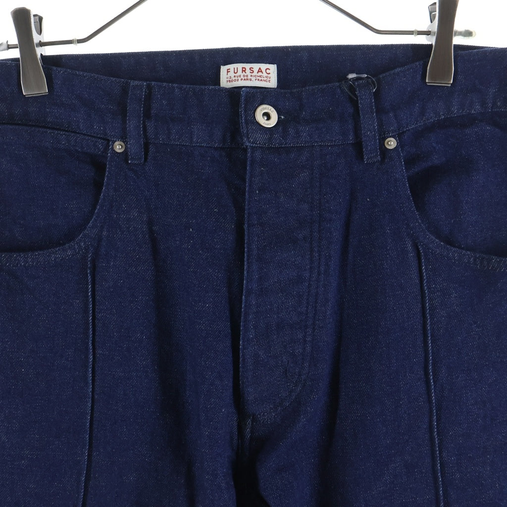 NO BRAND(ノーブランド) FURSAC【フルサック】 Pleated Trousers プリーツ デニムパンツ インディゴ 26-030-310-0008-1-0