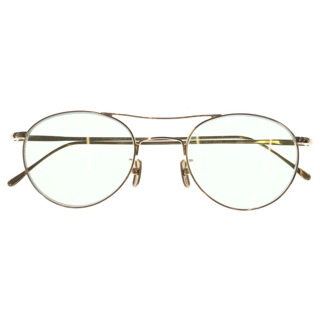 Lunor(ルノア) AVIATOR2 P7 ダブルブリッジ ラウンドフレームサングラス 眼鏡 アイウェア ゴールド