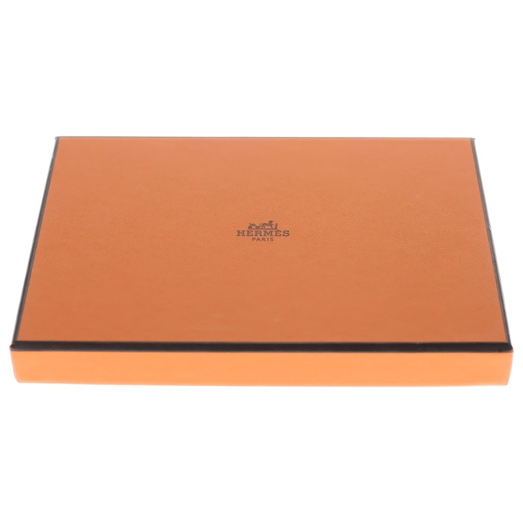 HERMES(エルメス) リミックスデュオ シルバー金具 ラウンドジップウォレット 財布 ブラック A刻印 レディース