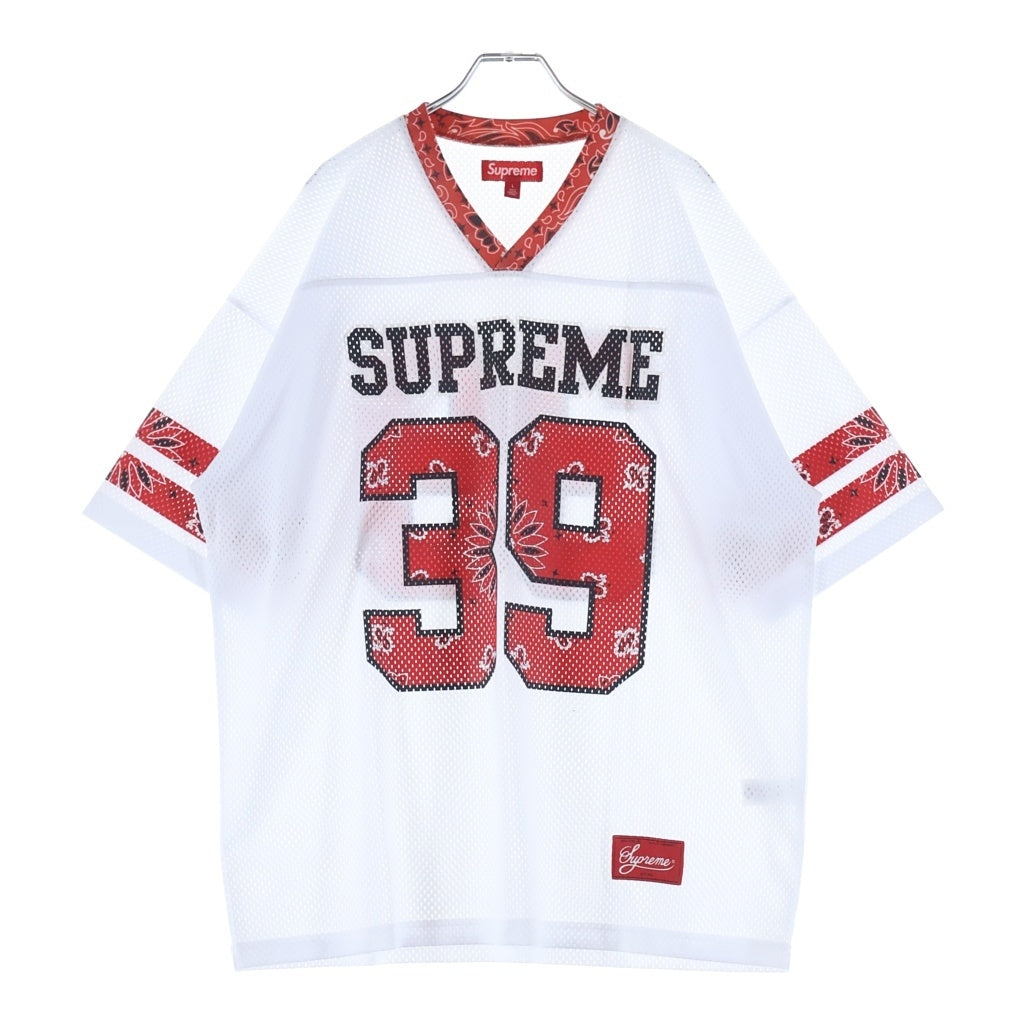 SUPREME(シュプリーム) 25SS Bandana Football Jersey バンダナ フットボールジャージ 半袖カットソー Tシャツ ホワイト