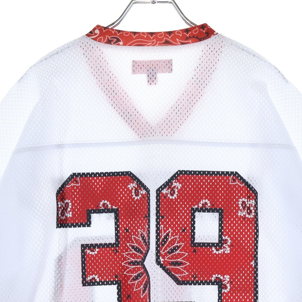 SUPREME(シュプリーム) 25SS Bandana Football Jersey バンダナ フットボールジャージ 半袖カットソー Tシャツ ホワイト