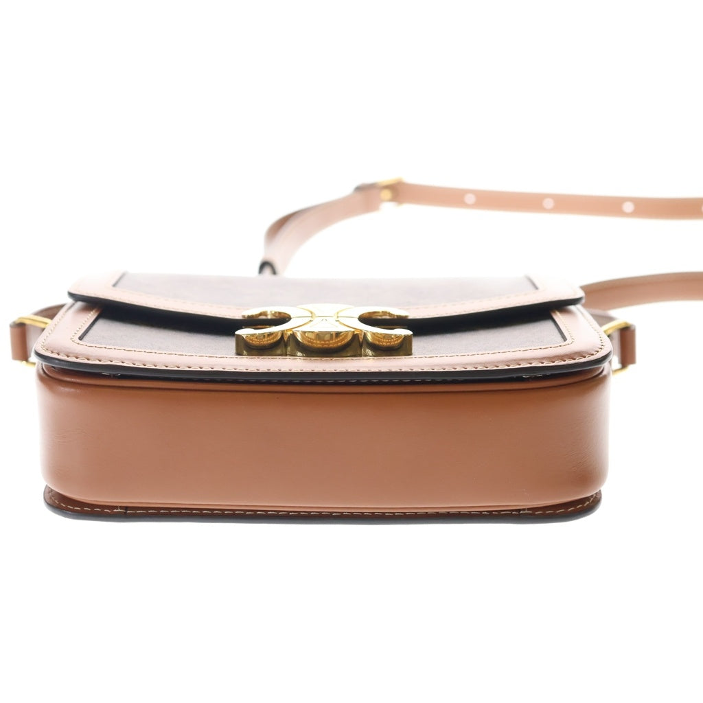 CELINE(セリーヌ) ティーン トリオンフバック トリオンフキャバス カーフレザータン ショルダーバッグ ブラウン レディース