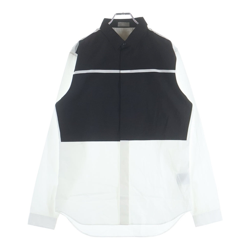 Dior HOMME(ディオールオム) L/S Shirt 長袖比翼シャツ ブラック/ホワイト 733C534Z1581